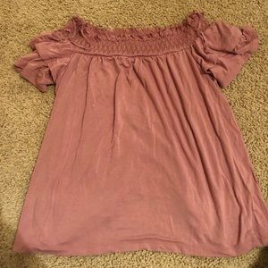 Pink off the shoulder top from American eagle